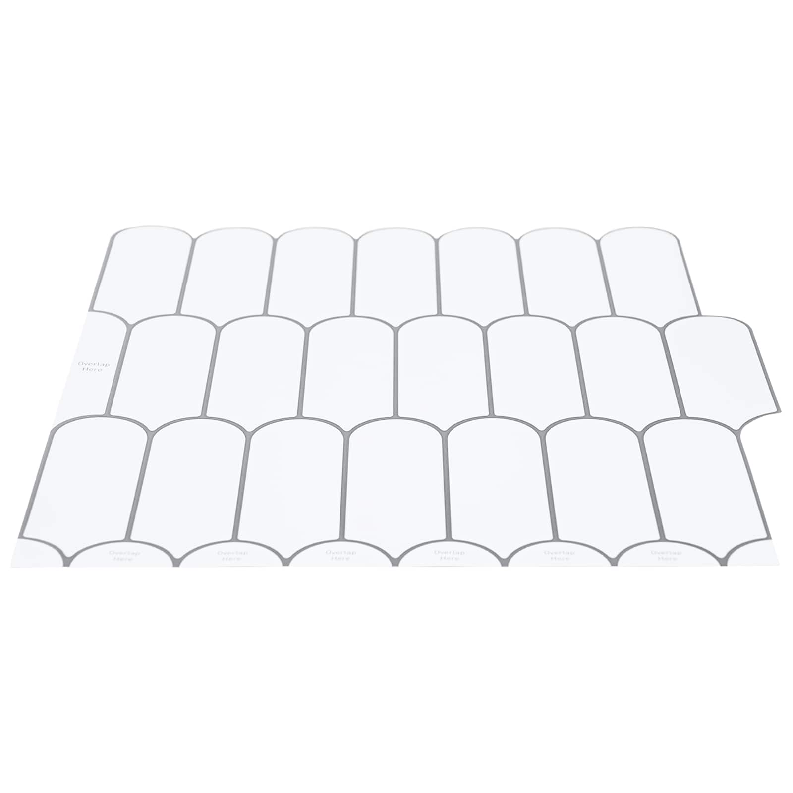 vidaXL Feather Tile 20 pcs White Grey 30 x 30 cm Polyurethane and PET 3