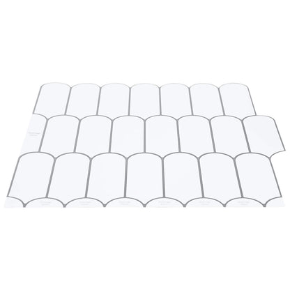 vidaXL Feather Tile 20 pcs White Grey 30 x 30 cm Polyurethane and PET 3