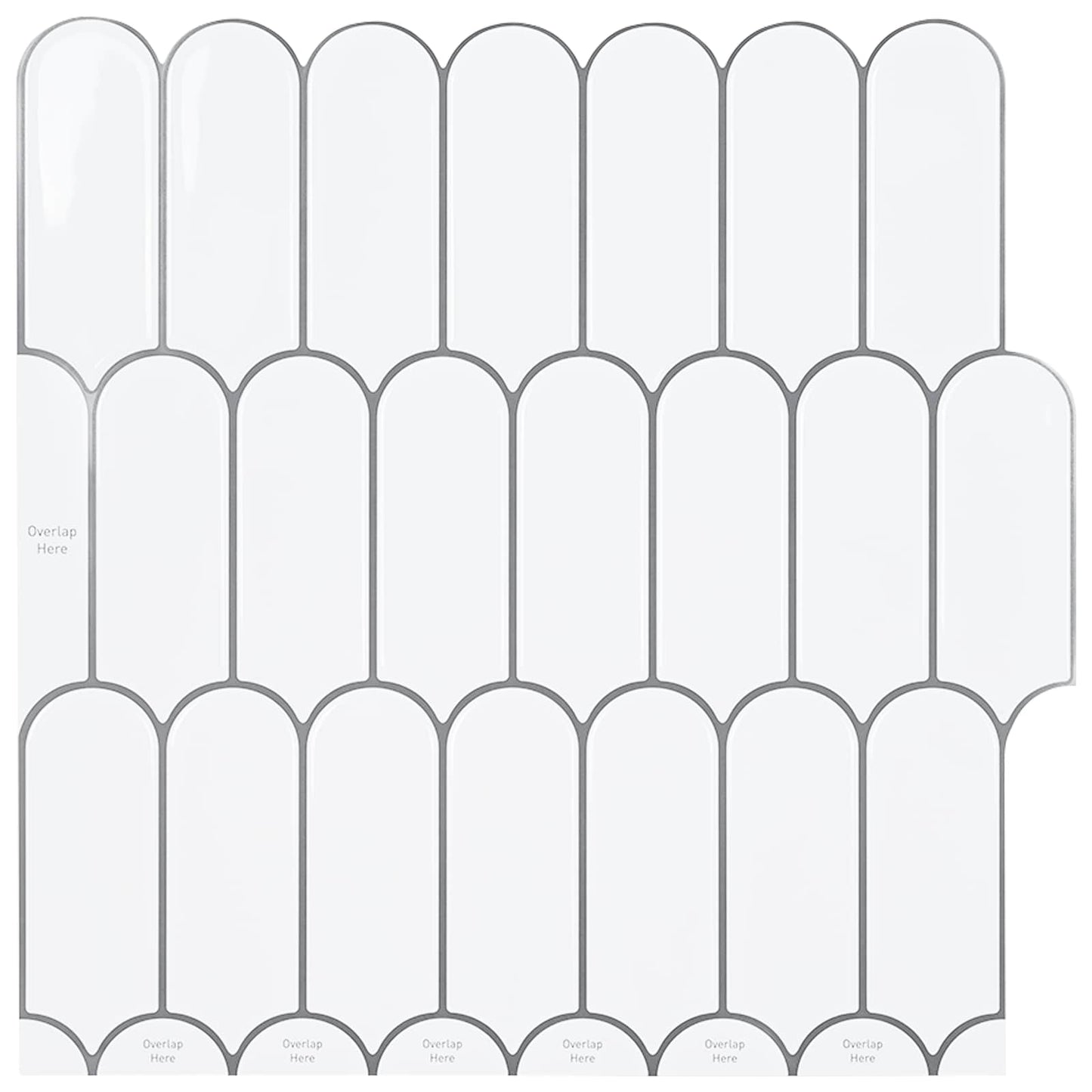 vidaXL Feather Tile 20 pcs White Grey 30 x 30 cm Polyurethane and PET 1