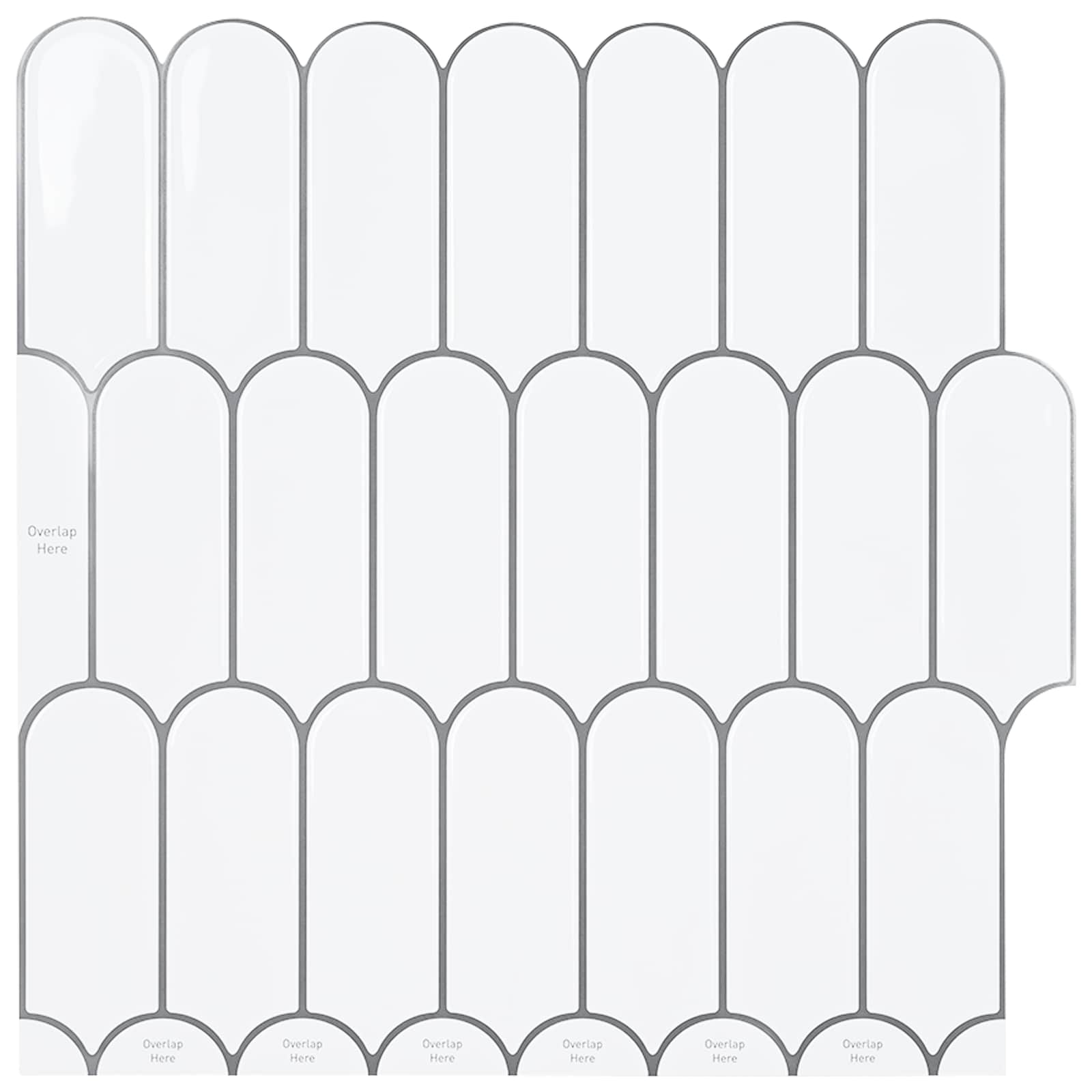 vidaXL Feather Tile 20 pcs White Grey 30 x 30 cm Polyurethane and PET 1