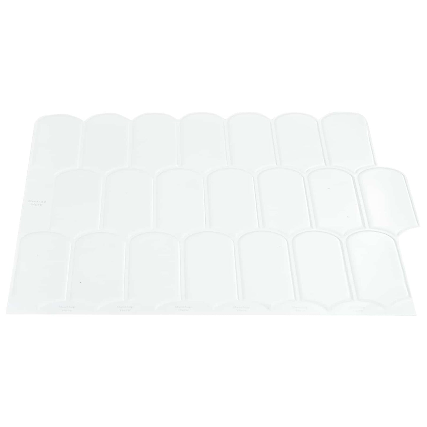 vidaXL Feather Tile 20 pcs White 30 x 30 cm Polyurethane and PET 3