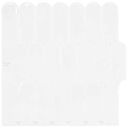 vidaXL Feather Tile 20 pcs White 30 x 30 cm Polyurethane and PET 1