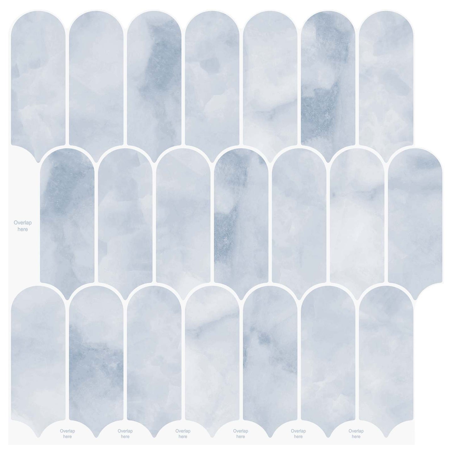 vidaXL Feather Tile 20 pcs Light Blue 30 x 30 cm Polyurethane and PET 1