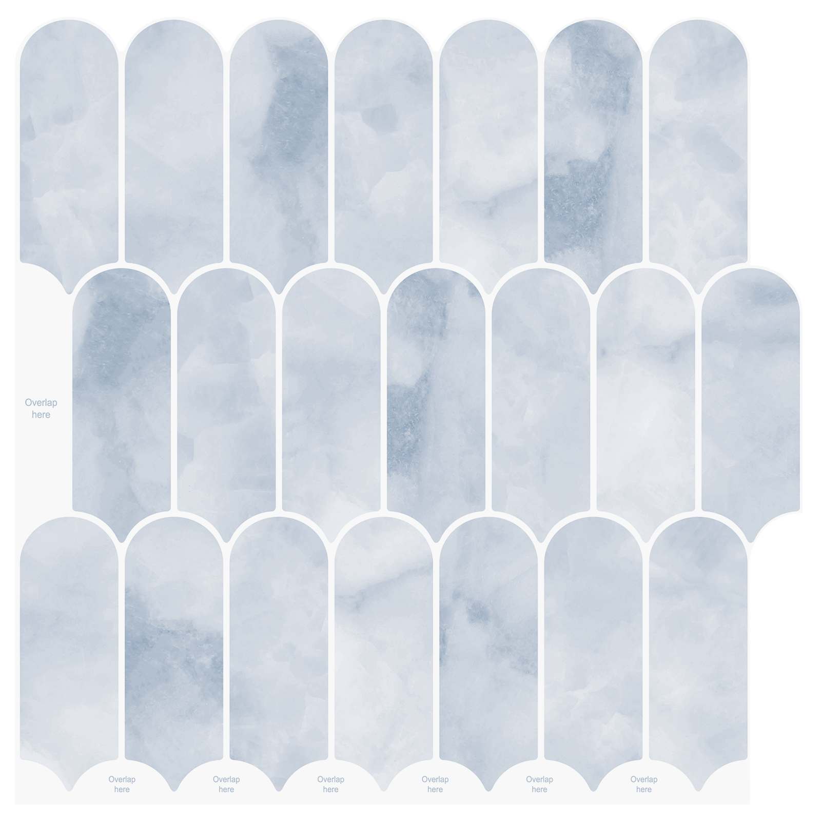 vidaXL Feather Tile 20 pcs Light Blue 30 x 30 cm Polyurethane and PET 1