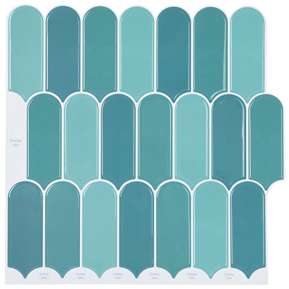 vidaXL Feather Tile 20 pcs Blue 30 x 30 cm Polyurethane and PET 1