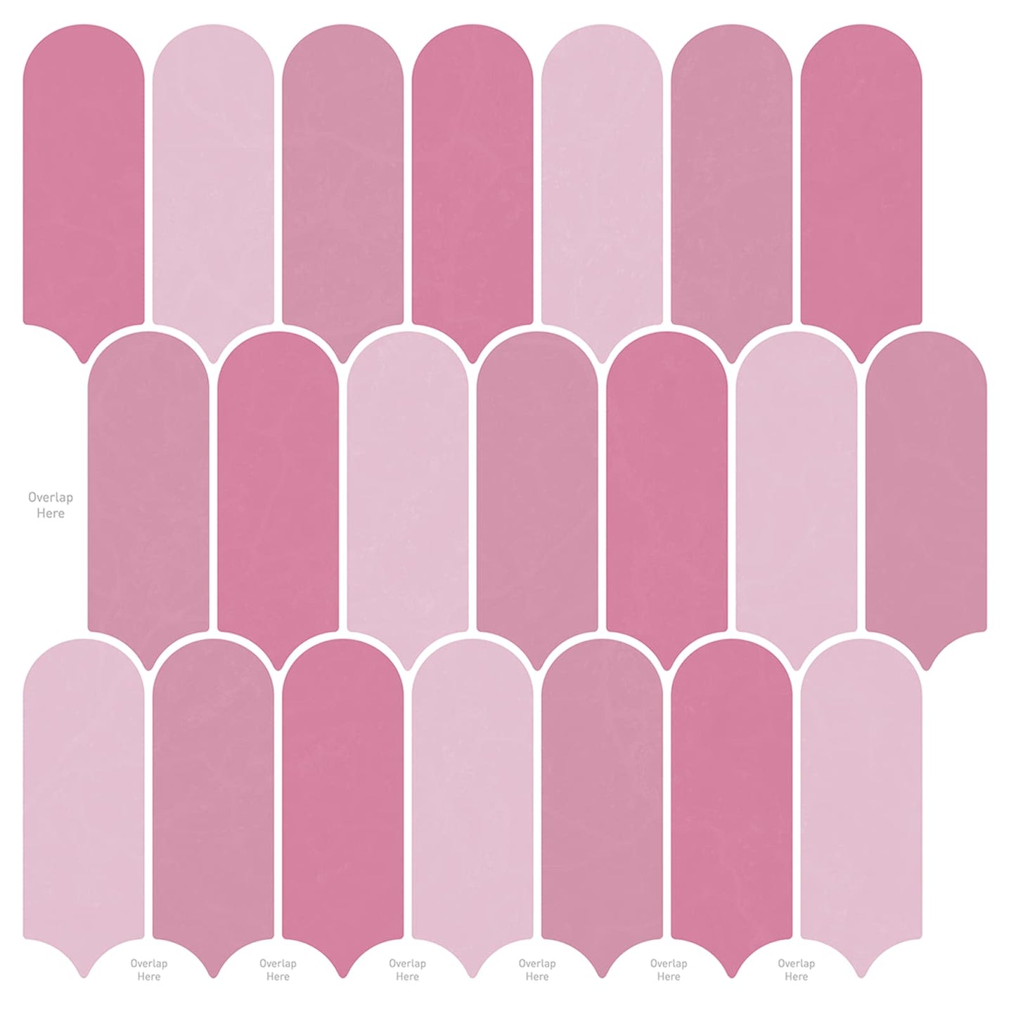 vidaXL Feather Tile 20 pcs Pink 30 x 30 cm Polyurethane and PET 1