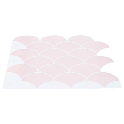 vidaXL Fish Scale Tile 20 pcs Light Pink 30 x 30 cm 3
