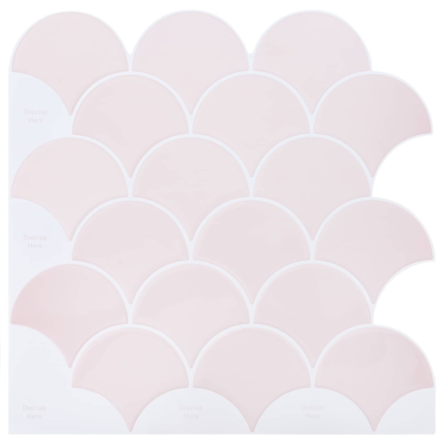 vidaXL Fish Scale Tile 20 pcs Light Pink 30 x 30 cm 1
