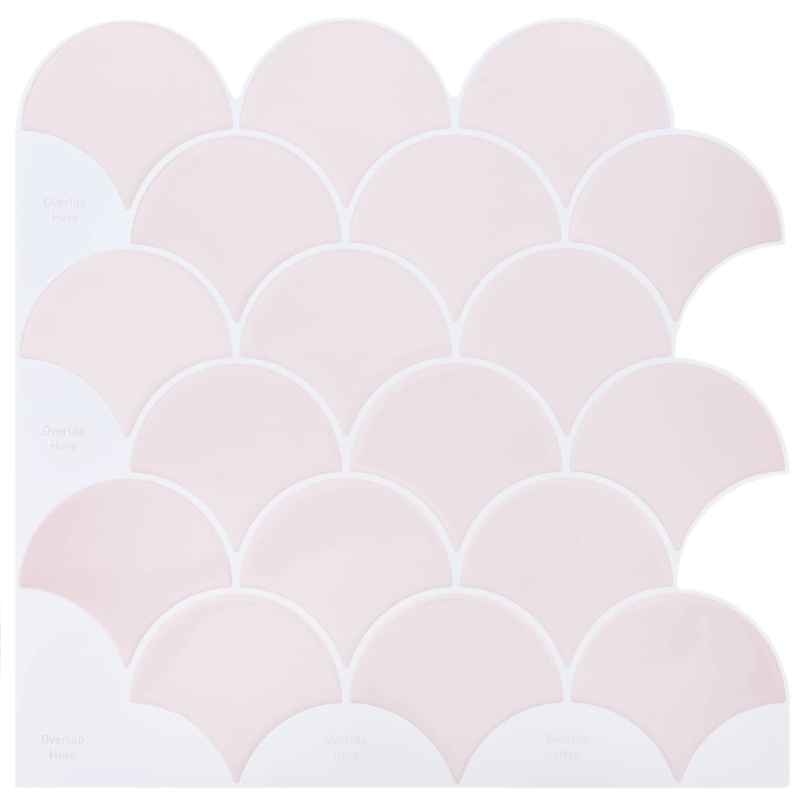 vidaXL Fish Scale Tile 20 pcs Light Pink 30 x 30 cm 1