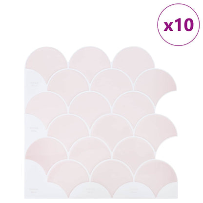 vidaXL Fish Scale Tile 20 pcs Light Pink 30 x 30 cm 2
