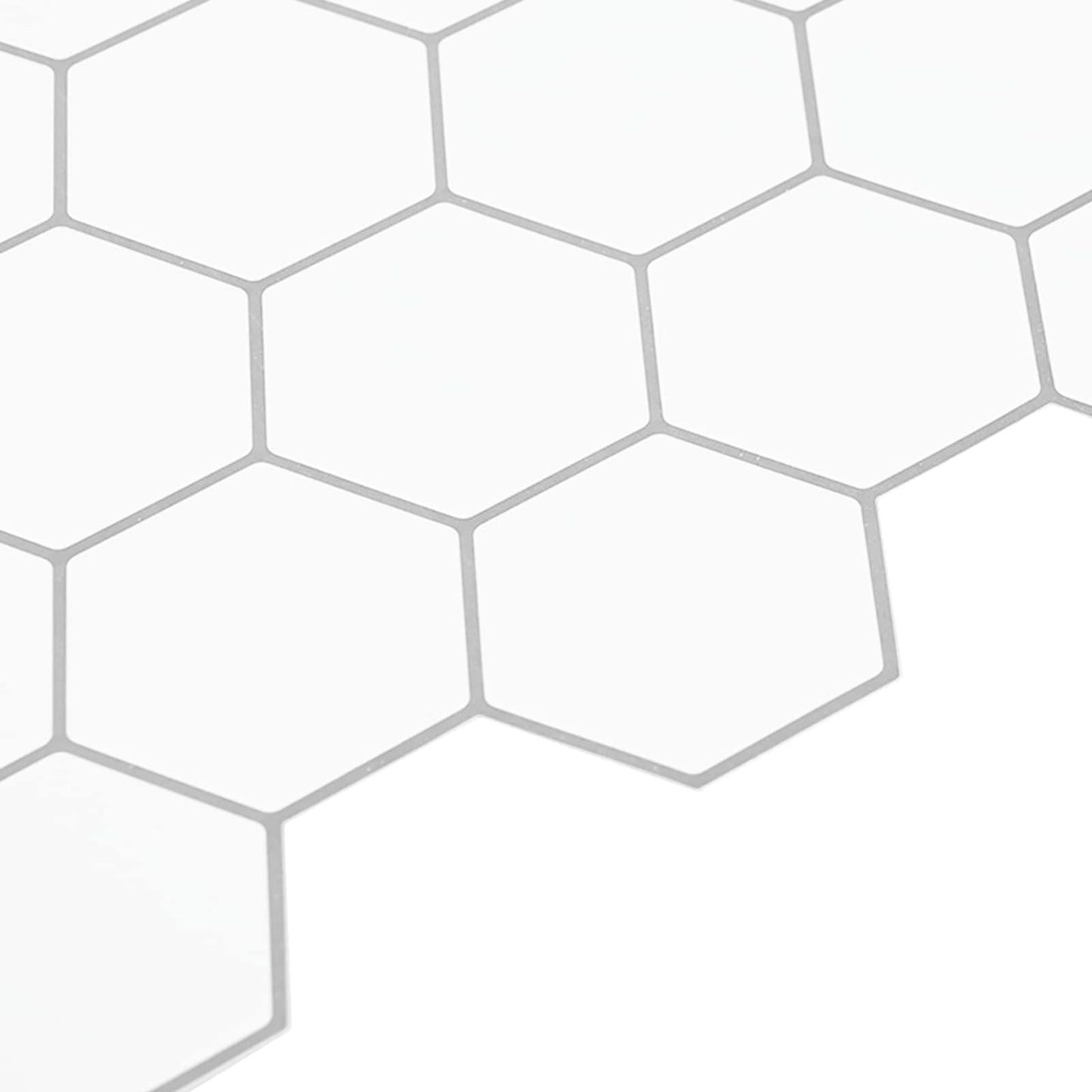 vidaXL Hexagon Tile 20 pcs White Grey 30 x 30 cm Polyurethane and PET 4