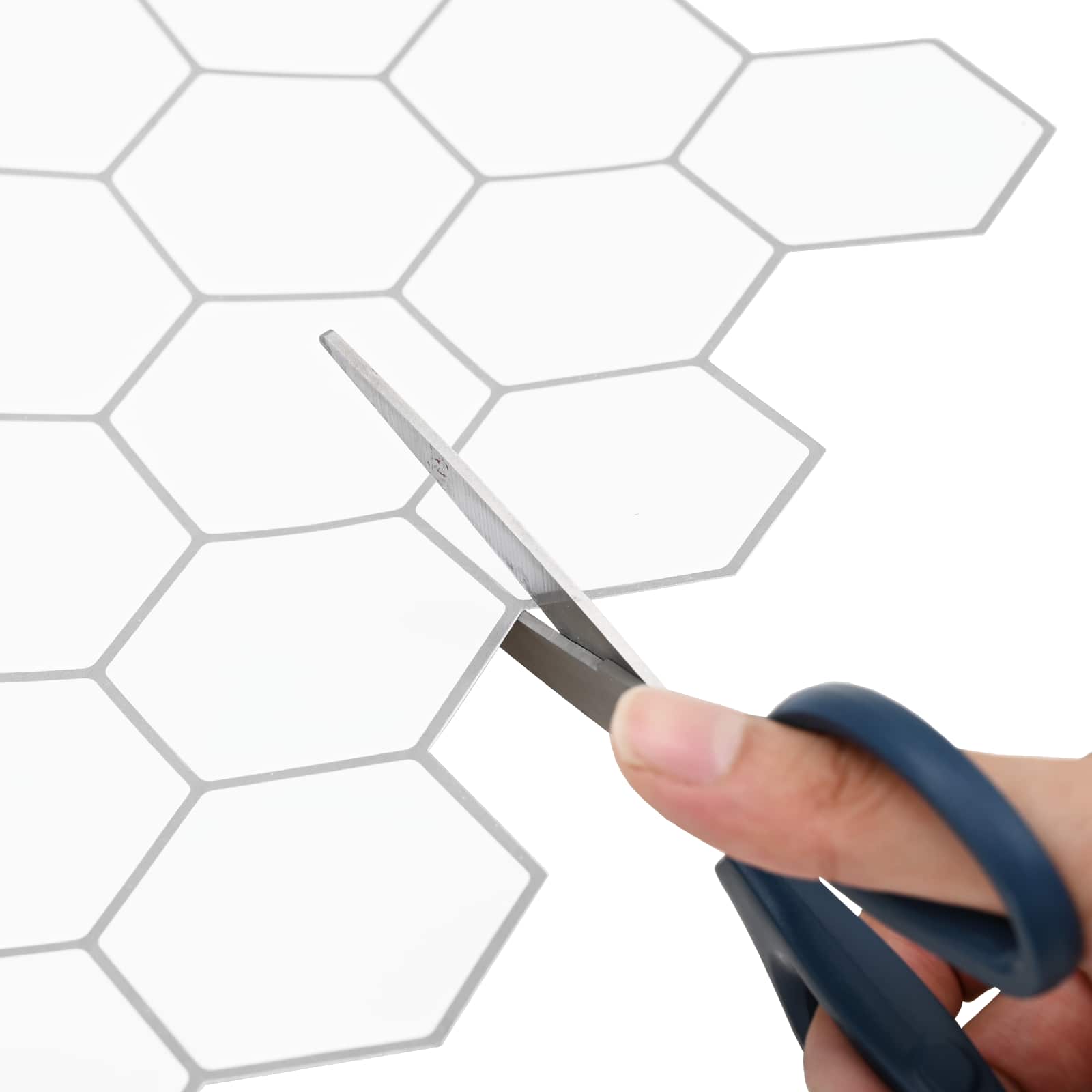 vidaXL Hexagon Tile 20 pcs White Grey 30 x 30 cm Polyurethane and PET 5