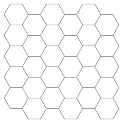 vidaXL Hexagon Tile 20 pcs White Grey 30 x 30 cm Polyurethane and PET 1