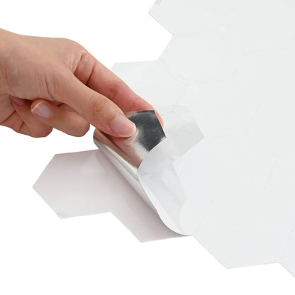 vidaXL Hexagon Tile 20 pcs White 30 x 30 cm Polyurethane and PET 6