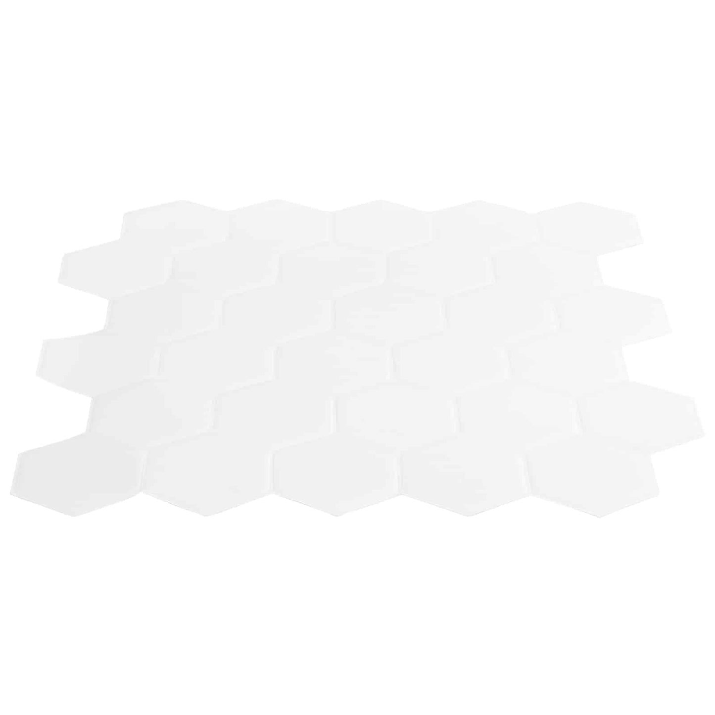 vidaXL Hexagon Tile 20 pcs White 30 x 30 cm Polyurethane and PET 3