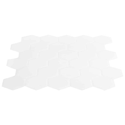 vidaXL Hexagon Tile 20 pcs White 30 x 30 cm Polyurethane and PET 3