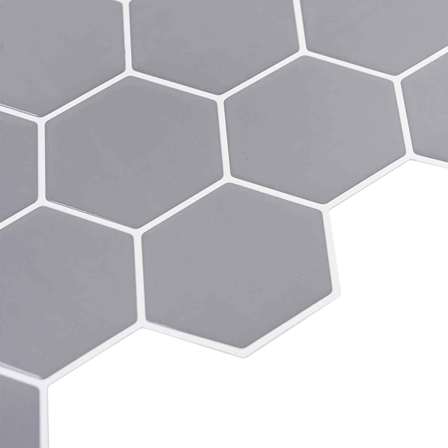 vidaXL Hexagon Tile 20 pcs Grey 30 x 30 cm Polyurethane and PET 4