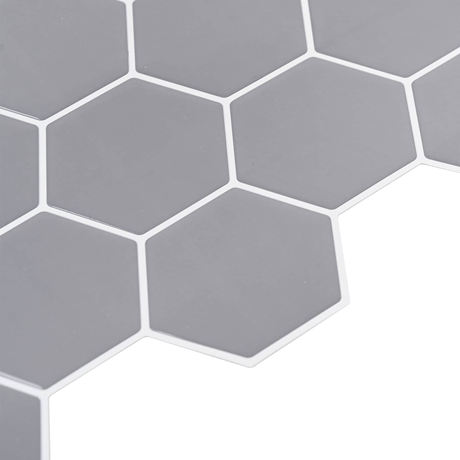 vidaXL Hexagon Tile 20 pcs Grey 30 x 30 cm Polyurethane and PET 4