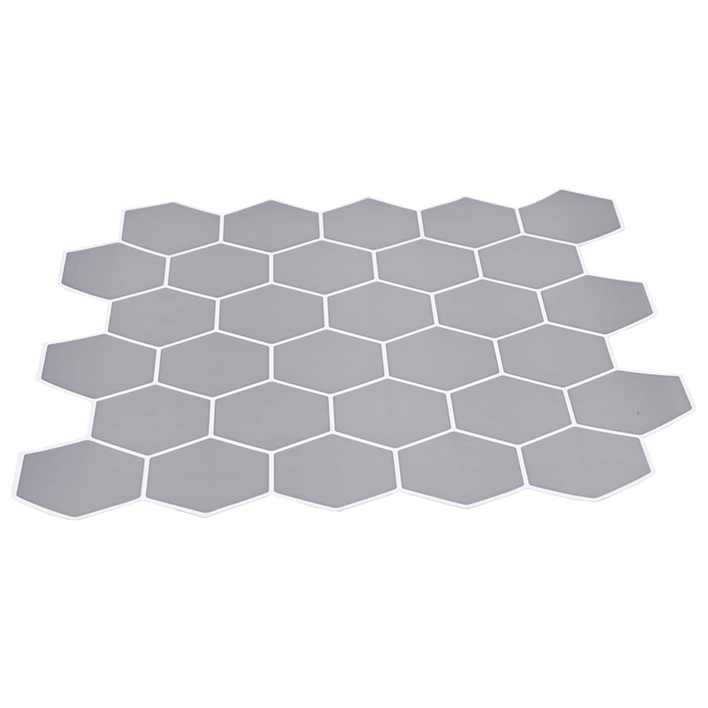 vidaXL Hexagon Tile 20 pcs Grey 30 x 30 cm Polyurethane and PET 3