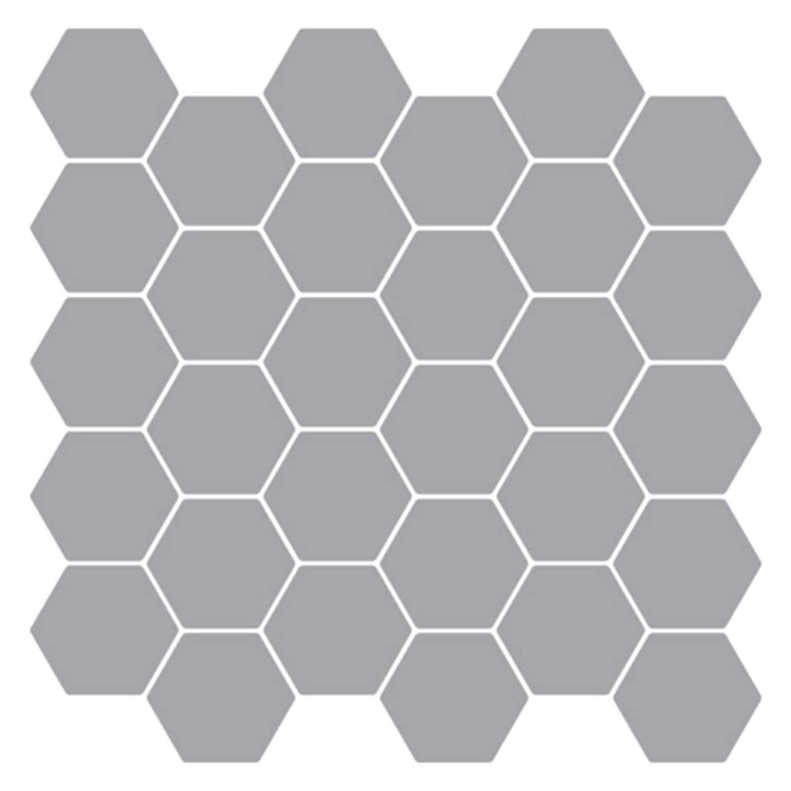 vidaXL Hexagon Tile 20 pcs Grey 30 x 30 cm Polyurethane and PET 1