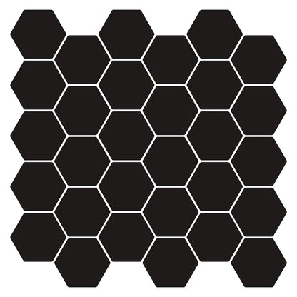 vidaXL Hexagon Tile 20 pcs Black 30 x 30 cm Polyurethane and PET 1