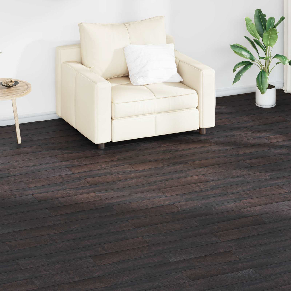 Flooring Planks 36 pcs PVC 5.02 m² in Dark Brown