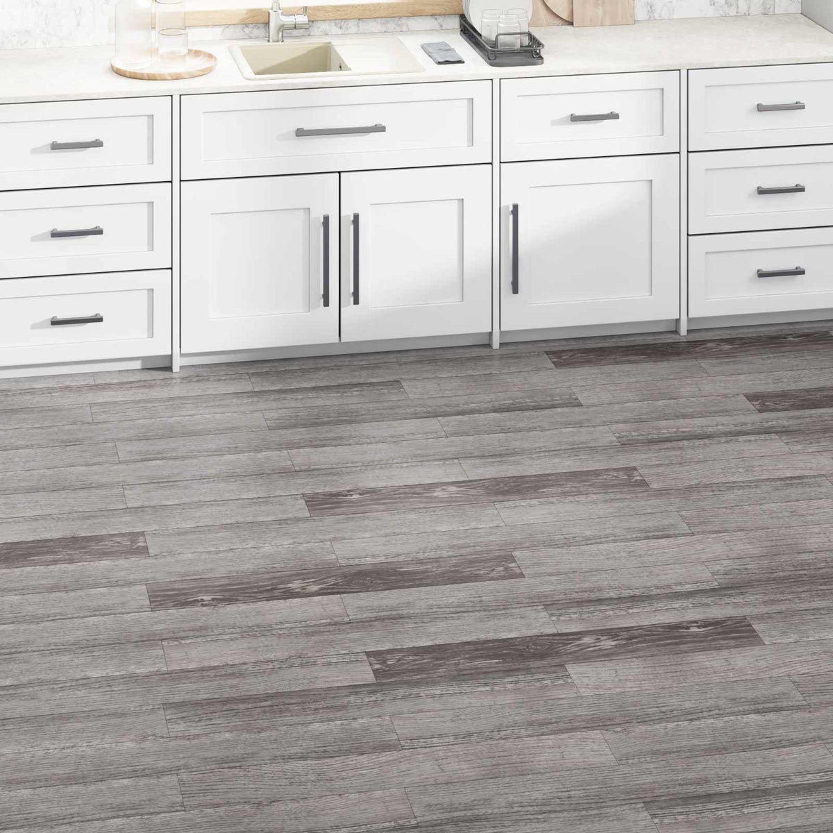 Flooring Planks 36 pcs PVC 5.02 m² Black and white–Striped wood Striped wood