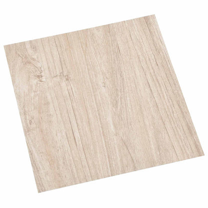 Flooring Planks 5.11 m² 55 pcs PVC Taupe–Wood structure grey White and wood colour