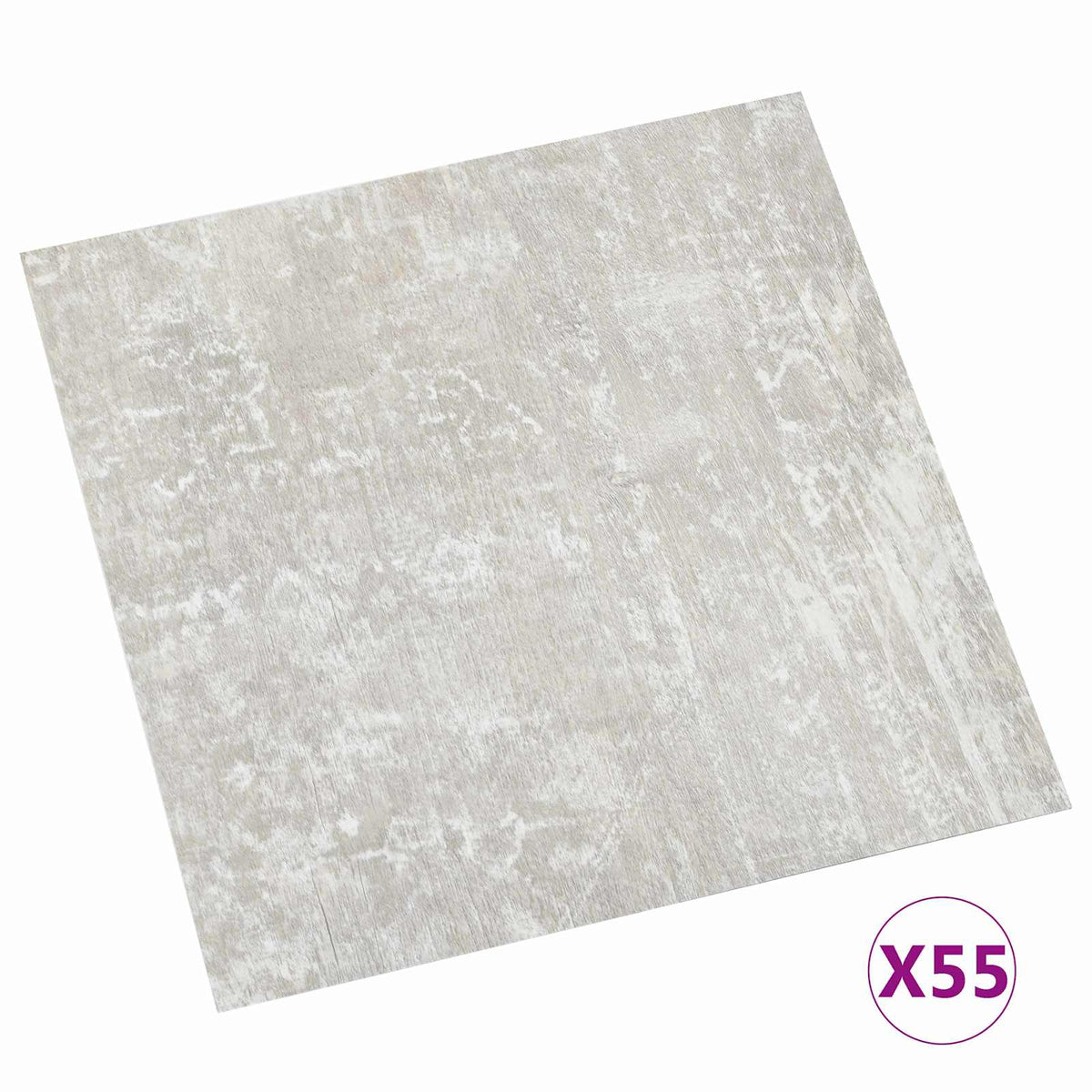 Flooring Planks 5.11 m² 55 pcs PVC Taupe–Wood structure grey White and wood