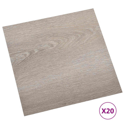 vidaXL Self-adhesive Flooring Planks Taupe 30.5 x 30.5 cm 20 pcs PVC 2