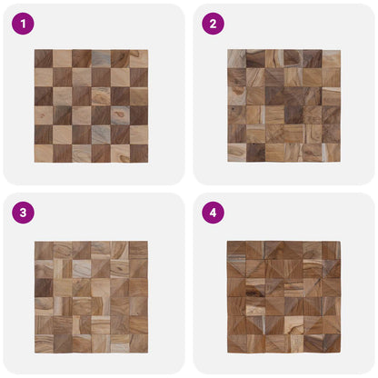 vidaXL Wall Panel 11 pcs Natural 30 x 30 x 2 cm 5