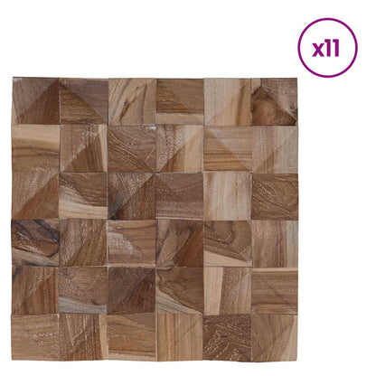 vidaXL Wall Panel 11 pcs Natural 30 x 30 x 2 cm 2