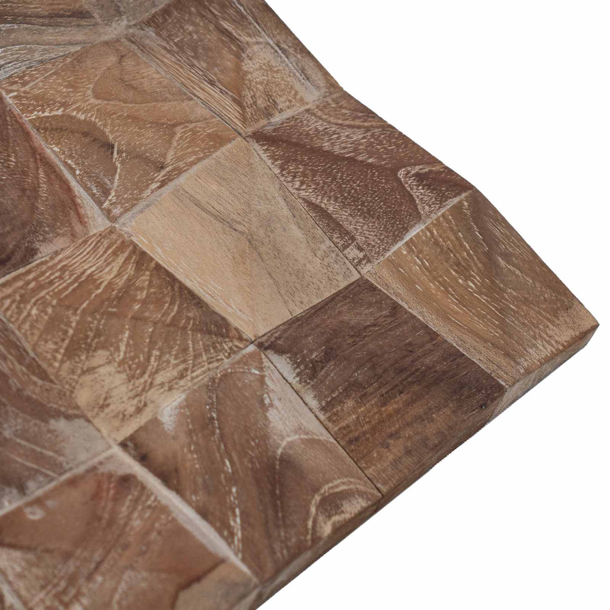 vidaXL Wall Panel 11 pcs Whitewashed 30 x 30 x 2 cm Solid Teak wood 4