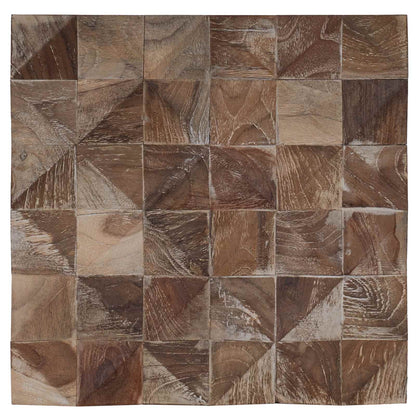 vidaXL Wall Panel 11 pcs Whitewashed 30 x 30 x 2 cm Solid Teak wood 1