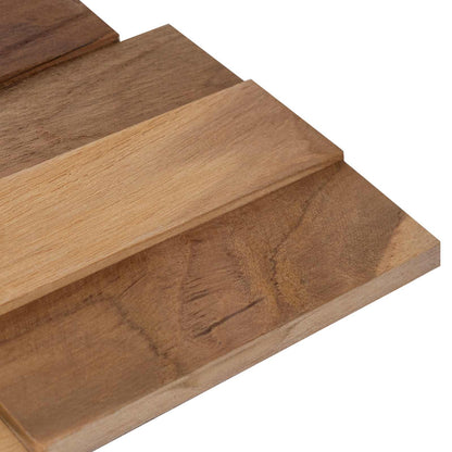 vidaXL Wall Panel 10 pcs Natural 56 x 18 x 2 cm Solid Teak wood 5