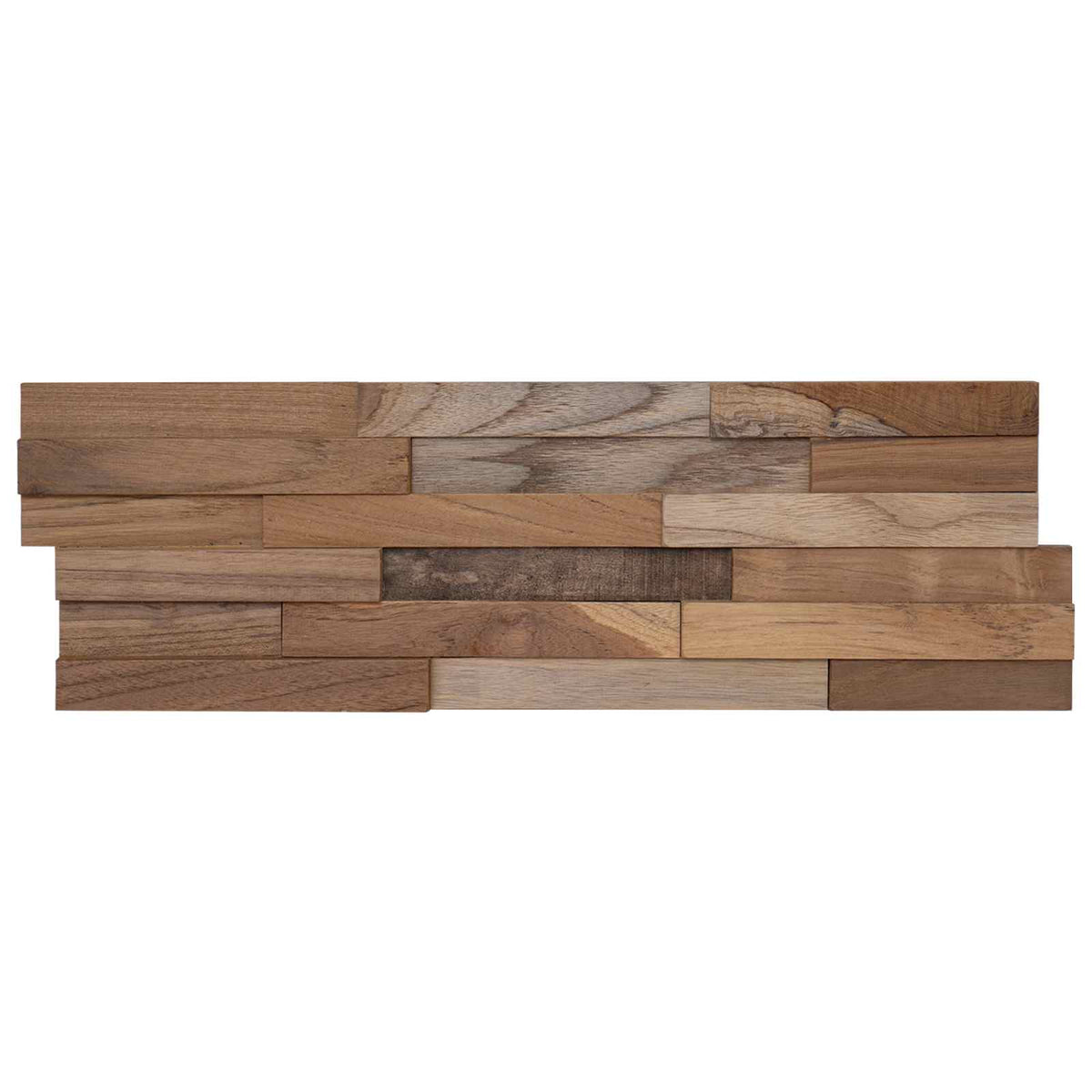 vidaXL Wall Panel 10 pcs Natural 56 x 18 x 2 cm Solid Teak wood 2
