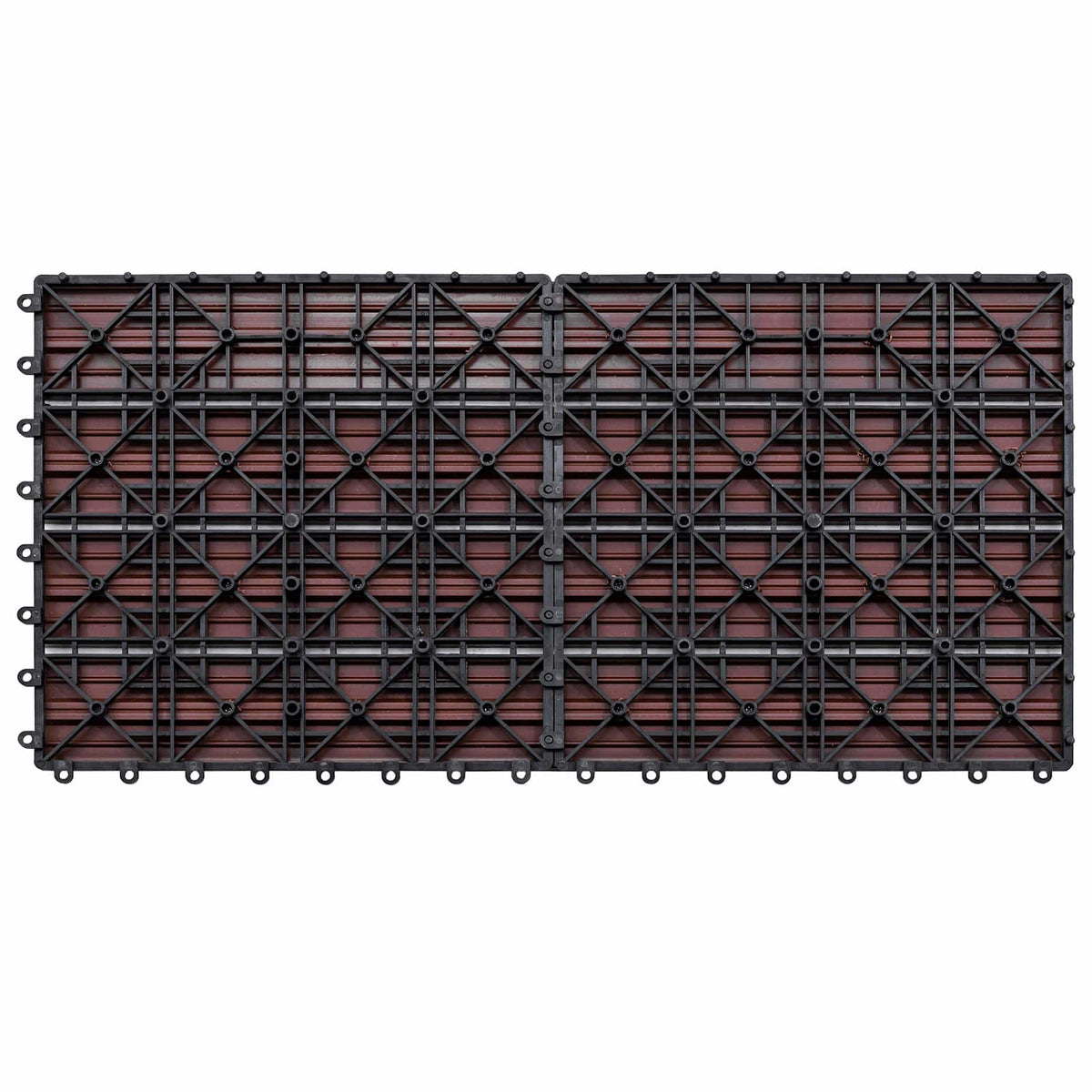 Decking Tile 6 pcs 60 x 30 cm WPC Brown