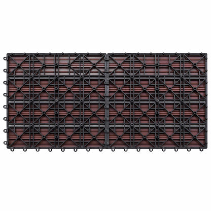 Decking Tile 6 pcs 60 x 30 cm WPC Brown