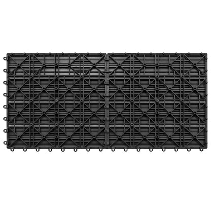 Decking Tile 6 pcs 60 x 30 cm WPC Grey