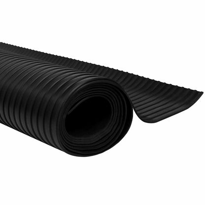 vidaXL Floor Mat with Wide Rib 1 x 5 m Black Rubber 5