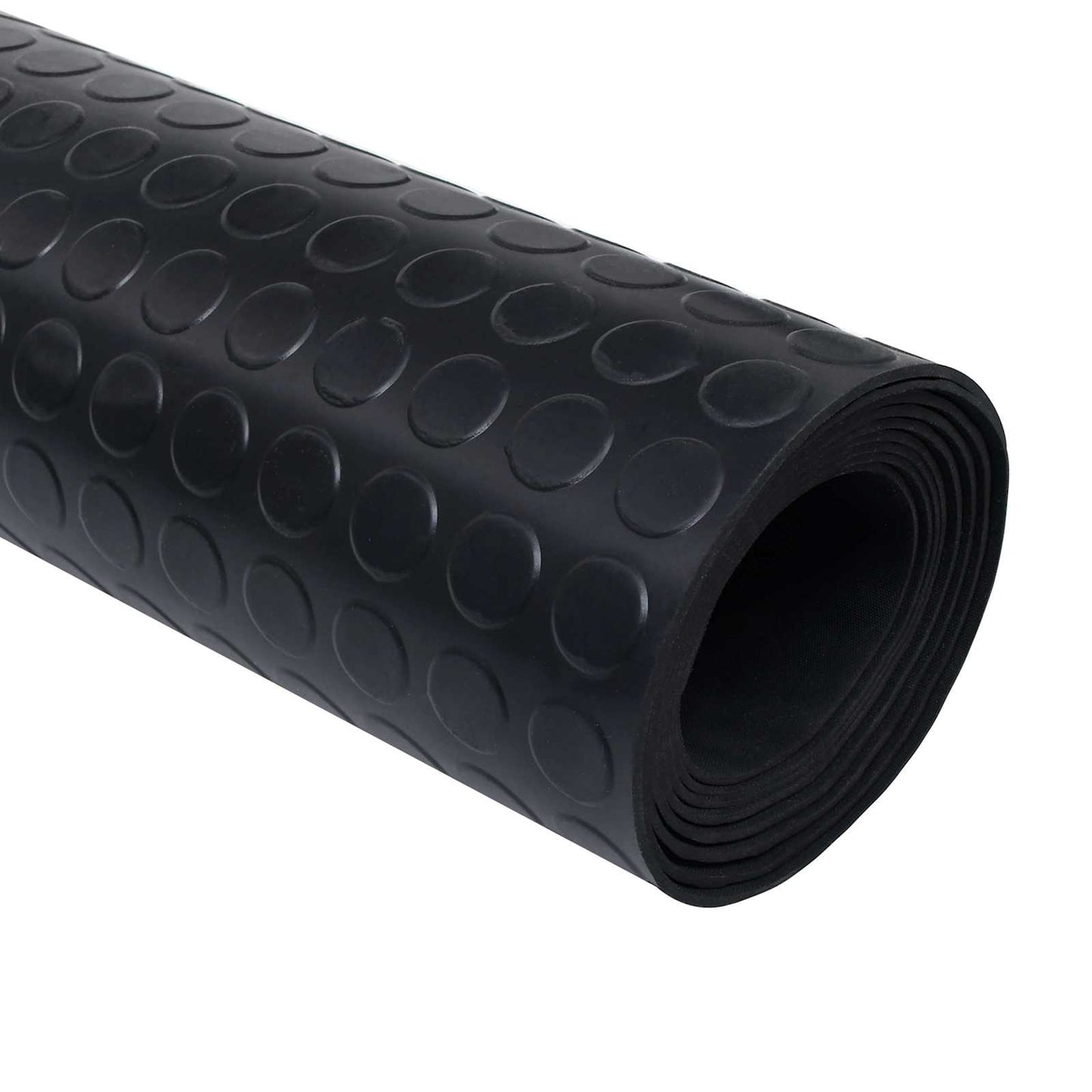 vidaXL Floor Mat with Dots 1 x 5 m Black Rubber 3