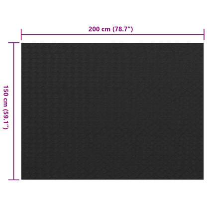 vidaXL Floor Mat Black 1.5 x 2 m Rubber 6