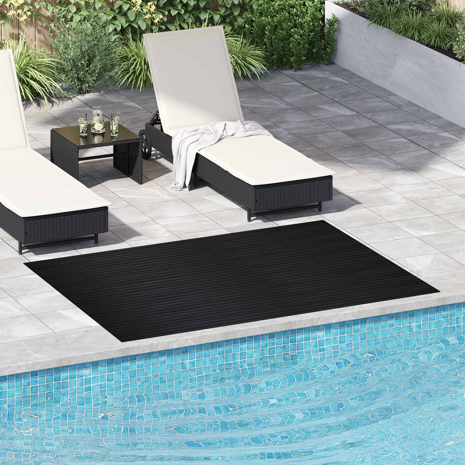 vidaXL Floor Mat Black 1.5 x 2 m Rubber 1