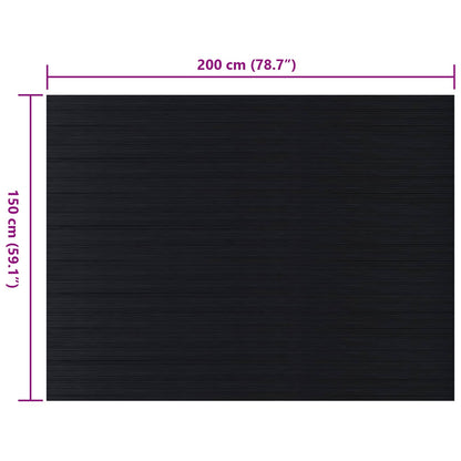 vidaXL Floor Mat Black 1.5 x 2 m Rubber 6