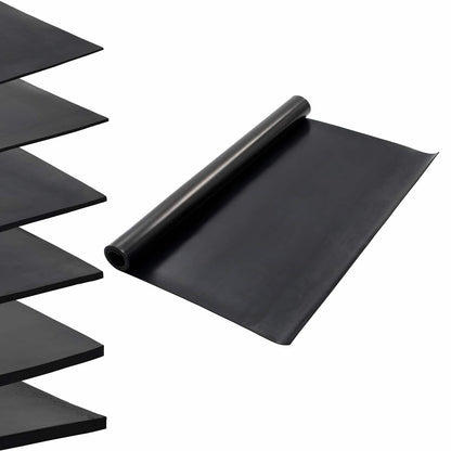 vidaXL Floor Mat Black 1.2 x 2 m Rubber 2