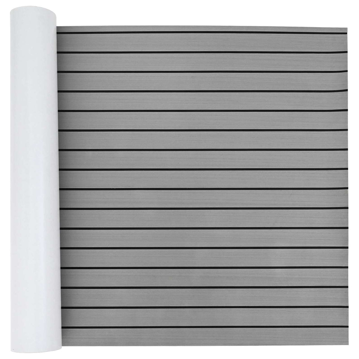 Boat Mat Striped EVA Light grey and black 240 cm 90 cm
