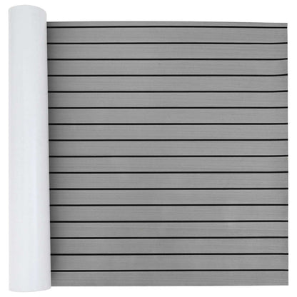 Boat Mat Striped EVA Light grey and black 240 cm 90 cm