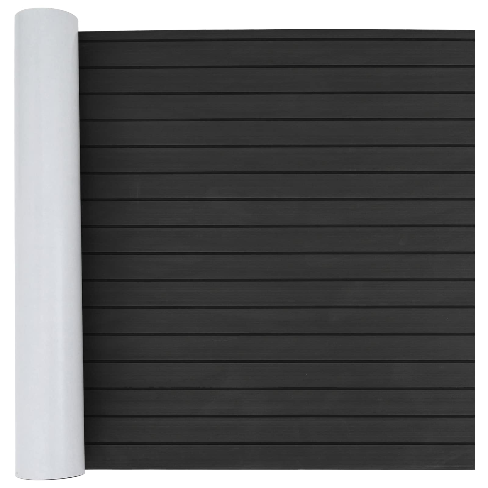 vidaXL Boat Mat Striped Dark Grey and Black 240 x 90 cm EVA 1