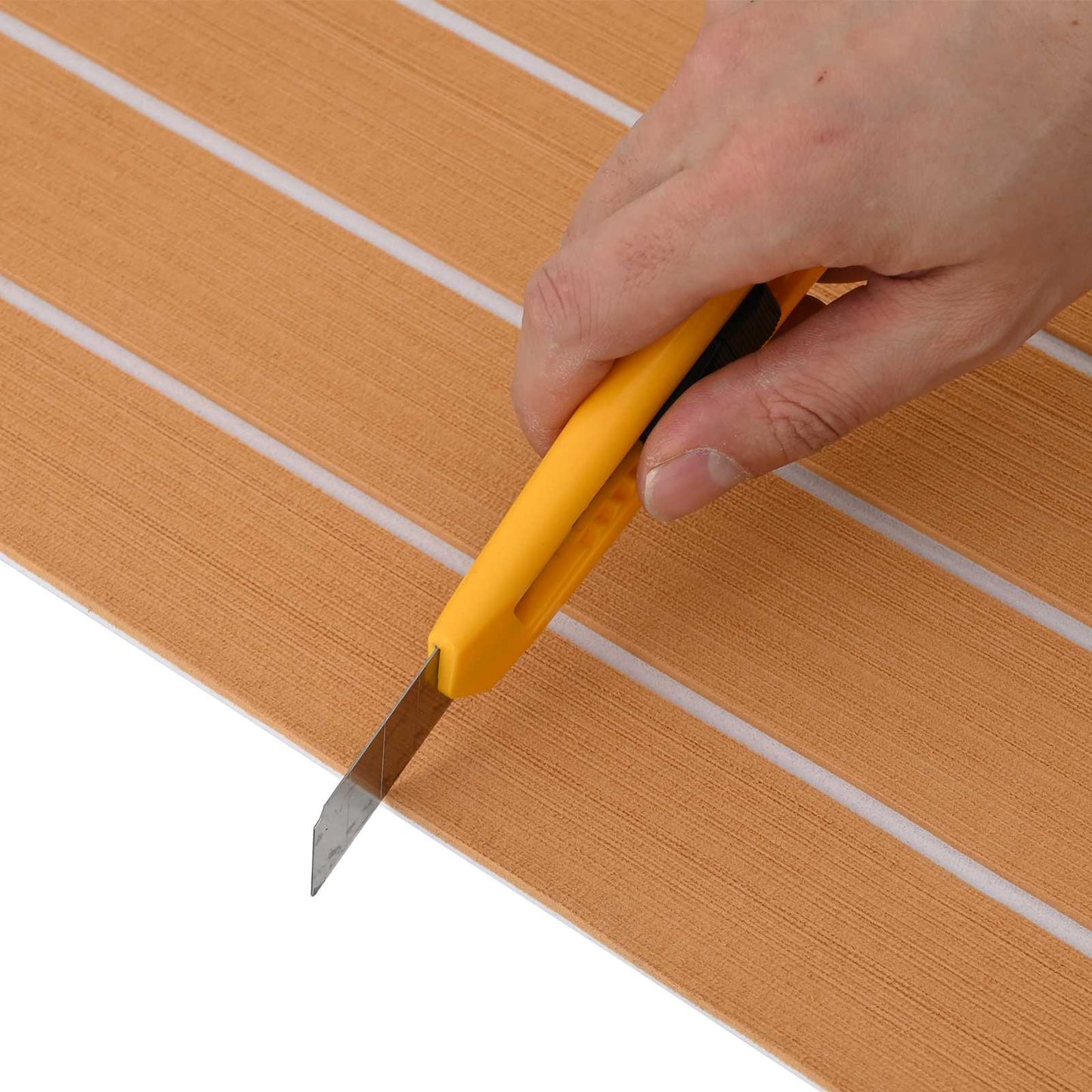 vidaXL Boat Mat Striped Brown and White 240 x 90 cm EVA 6