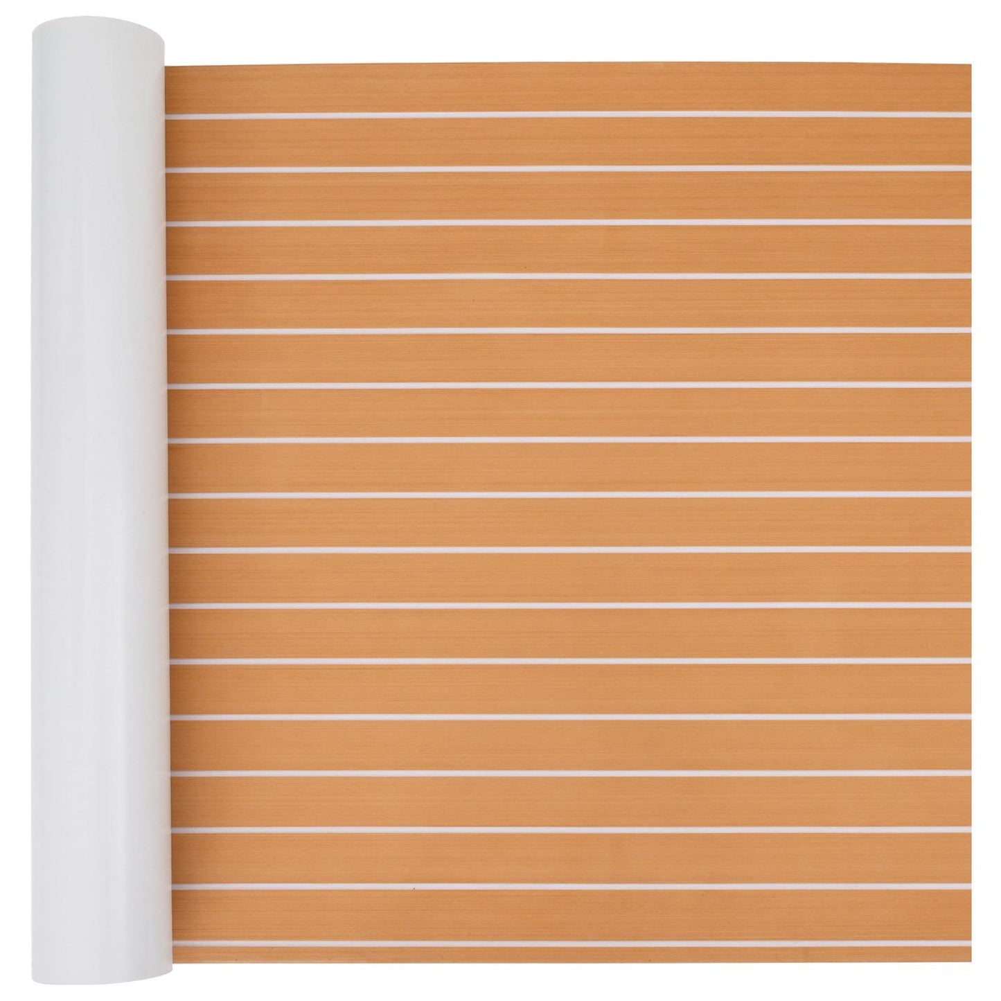 vidaXL Boat Mat Striped Brown and White 240 x 90 cm EVA 1